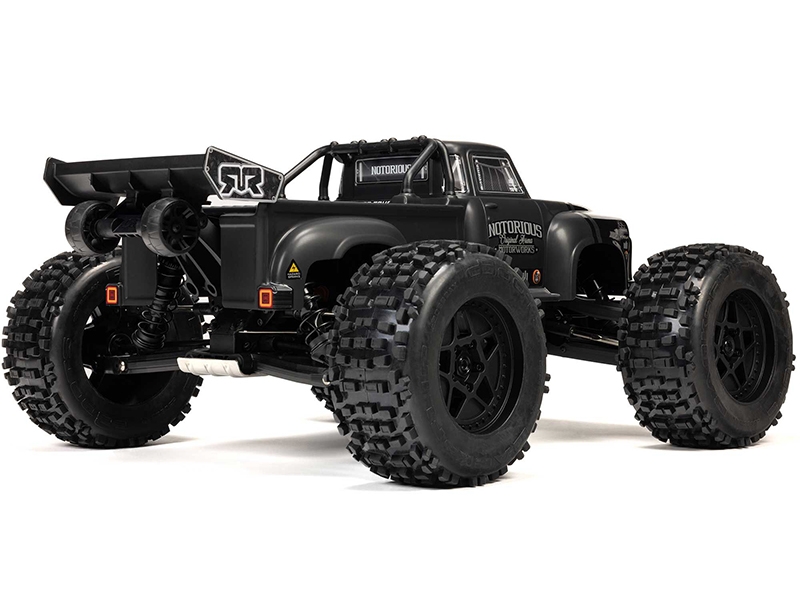 Arrma 1/8 NOTORIOUS 6S V6 4X4 BLX Stunt Truck RTR - Black C-ARA8611V6T1