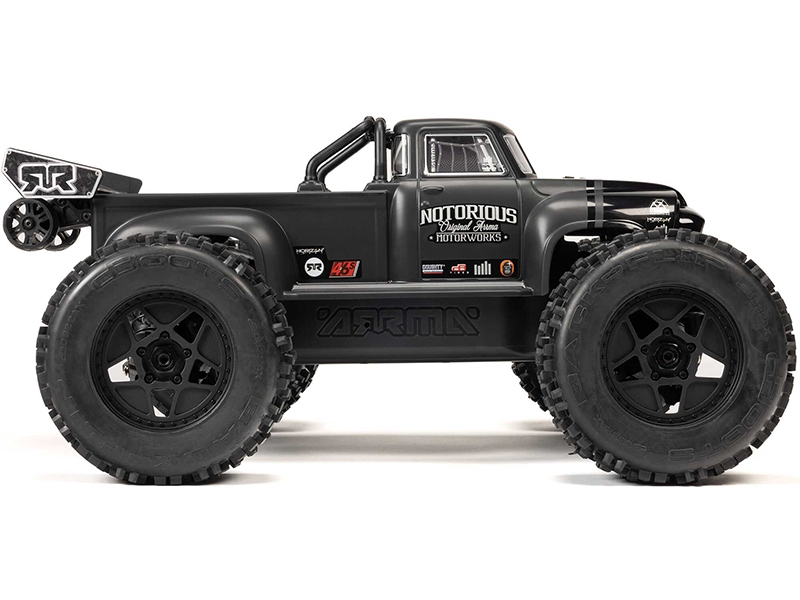 Arrma 1/8 NOTORIOUS 6S V6 4X4 BLX Stunt Truck RTR - Black C-ARA8611V6T1