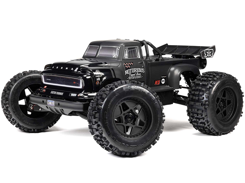 Arrma 1/8 NOTORIOUS 6S V6 4X4 BLX Stunt Truck RTR - Black C-ARA8611V6T1