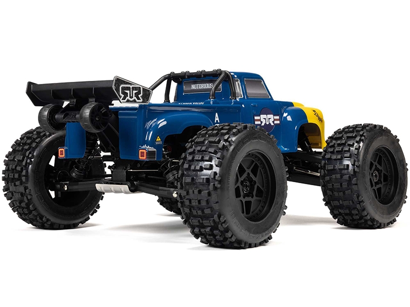 Arrma 1/8 NOTORIOUS 6S V6 4X4 BLX Stunt Truck RTR - Blue C-ARA8611V6T2