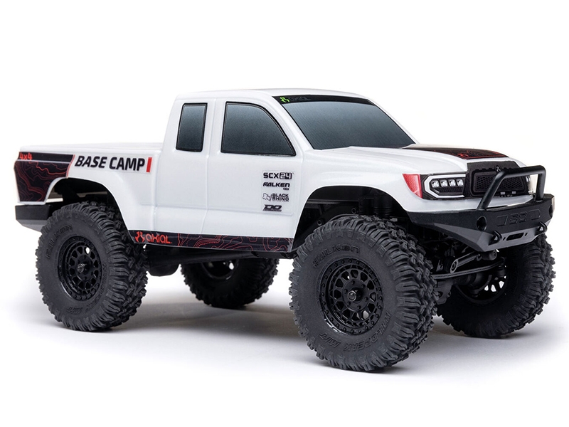 Axial 1/24 SCX24 Base Camp 4WD Rock Crawler Brushed RTR with Battery and Charger - White C-AXI-1219T1