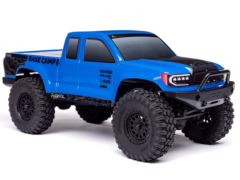 Axial 1/24 SCX24 Base Camp 4WD Rock Crawler Brushed RTR with Battery and Charger - Blue C-AXI-1219T2