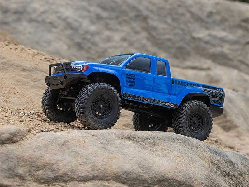 Axial 1/24 SCX24 Base Camp 4WD Rock Crawler Brushed RTR with Battery and Charger - Blue C-AXI-1219T2