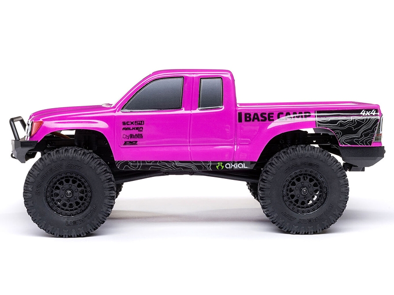 Axial 1/24 SCX24 Base Camp 4WD Rock Crawler Brushed RTR with Battery and Charger - Pink C-AXI-1219T3