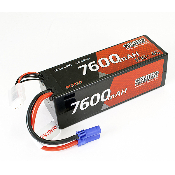 Centro 4s 7600mah 14.8v 100c Hardcase Lipo Battery EC5 C5050EC5