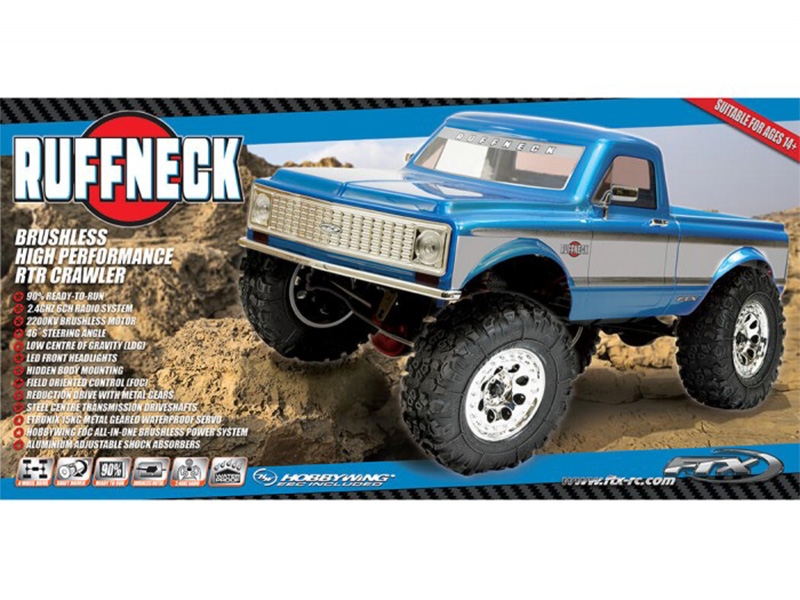 FTX Ruffneck 1/10 Brushless 4WD Trail RTR - Blue FTX5472BL