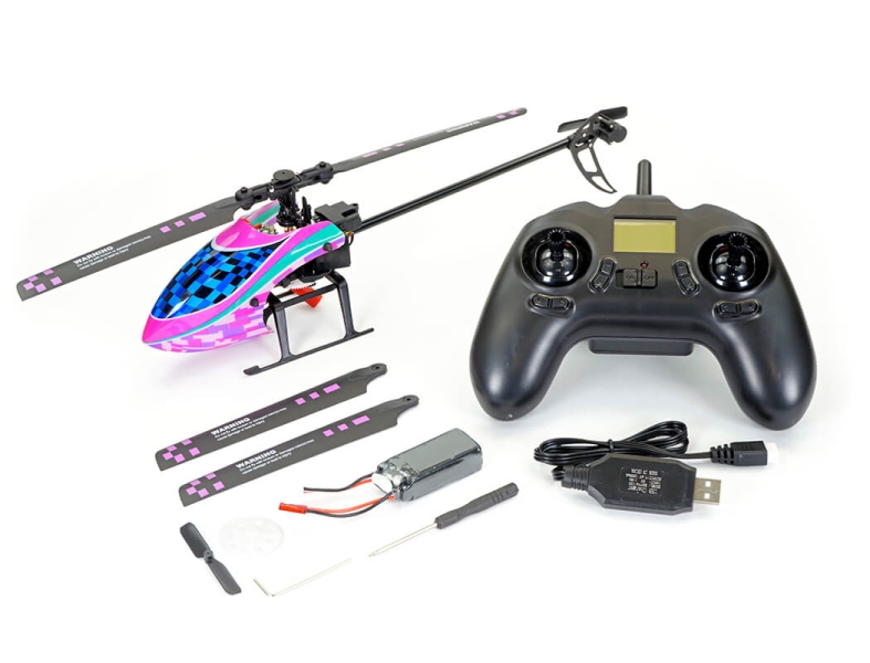 Kootai F03 4ch Single Blade Flybarless Helicopter Purple/Blue KT-F03PB