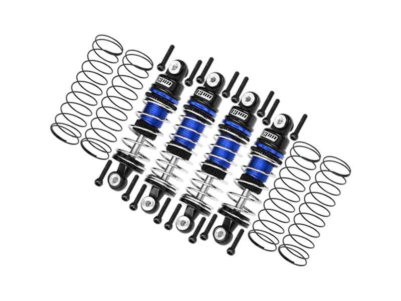 GPM Racing Aluminium 6061 Front and Rear Shock Set for Micro-B (Blue) LMB3236-B-BK