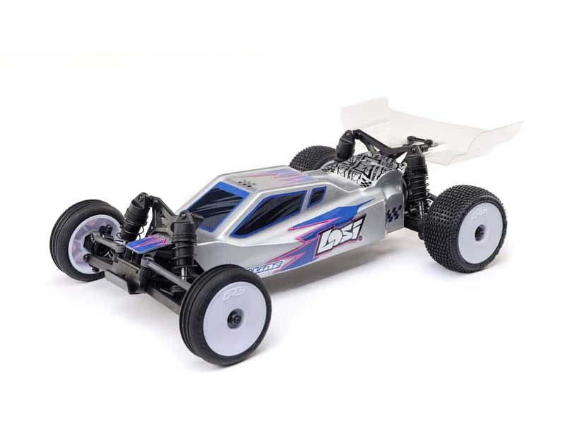 Losi 1/24 Micro-B 2WD Buggy RTR, Silver LOS00007T2