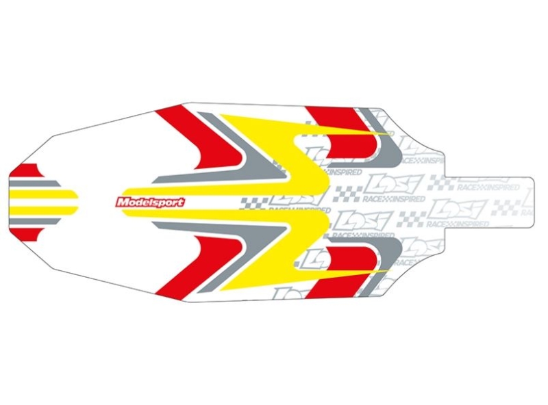 TKR Graphics Losi Micro-B Chassis Skin - White TKR-MS-LOSIMICRO-W