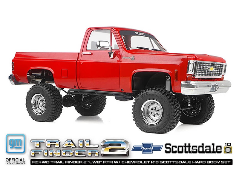 RC4WD Trail Finder 2 LWB RTR With Chevrolet K10 Hard Body Red Z-RTR0066