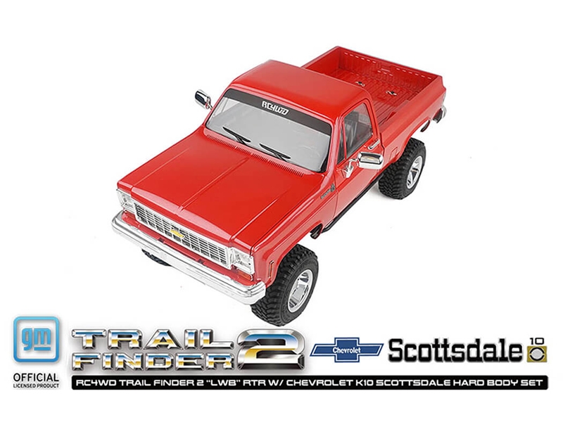 RC4WD Trail Finder 2 LWB RTR With Chevrolet K10 Hard Body Red Z-RTR0066