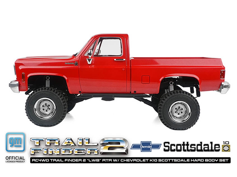 RC4WD Trail Finder 2 LWB RTR With Chevrolet K10 Hard Body Red Z-RTR0066