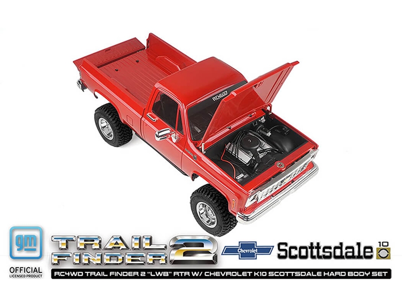 RC4WD Trail Finder 2 LWB RTR With Chevrolet K10 Hard Body Red Z-RTR0066