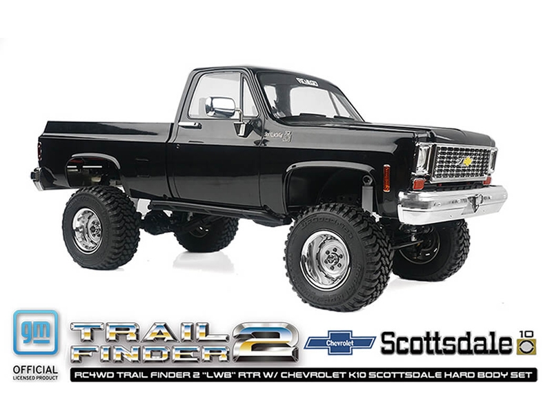 RC4WD Trail Finder 2 LWB RTR W/Chevrolet K10 Hardbody Black Z-RTR0067