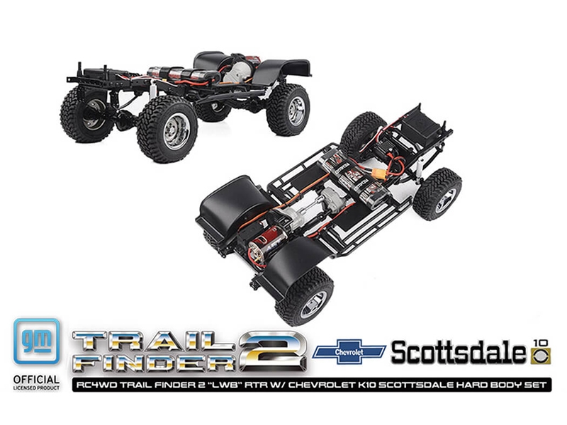 RC4WD Trail Finder 2 LWB RTR W/Chevrolet K10 Hardbody Black Z-RTR0067