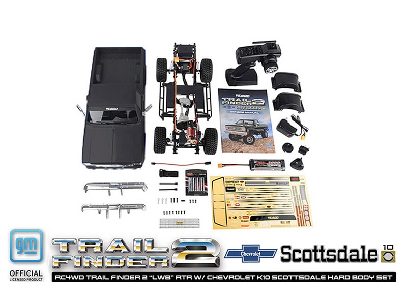 RC4WD Trail Finder 2 LWB RTR W/Chevrolet K10 Hardbody Black Z-RTR0067