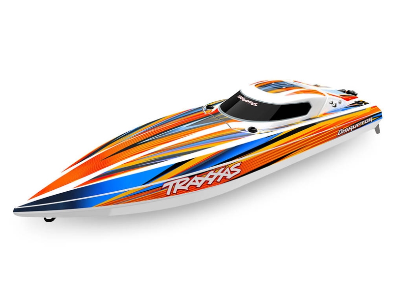 Traxxas Disruptor 4S VXL 1:10 26in Electric Brushless Race Boat with Rapid Right - Orange TRX106064-4-ORNG