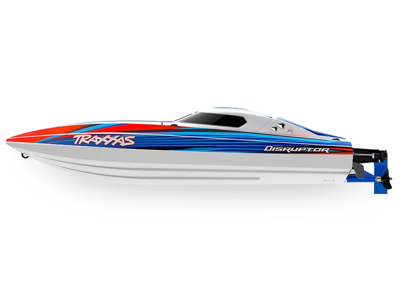 Traxxas Disruptor 4S VXL 1:10 26in Electric Brushless Race Boat with Rapid Right - Blue TRX106064-4-BLUE