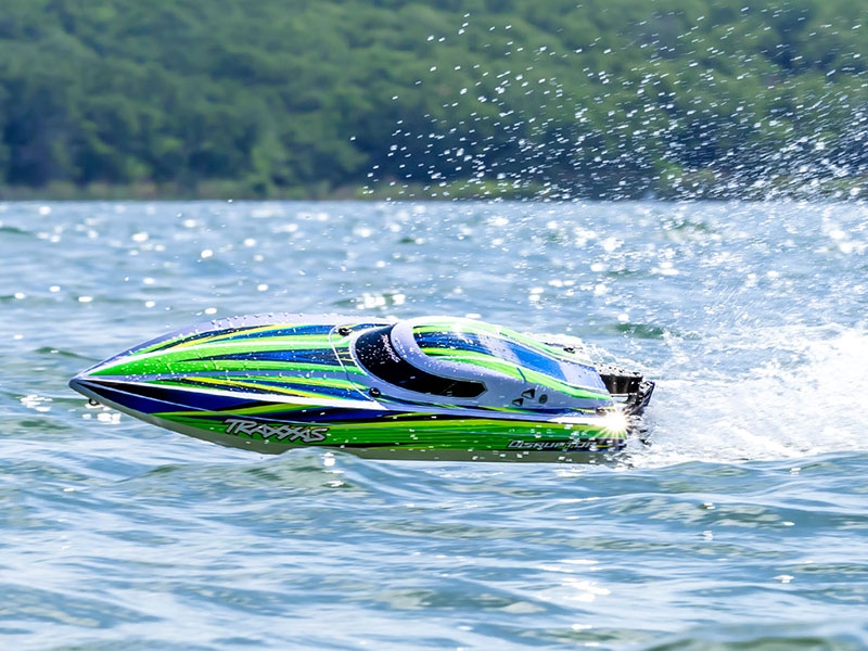 Traxxas Disruptor 4S VXL 1:10 26in Electric Brushless Race Boat with Rapid Right - Green TRX106064-4-GRN