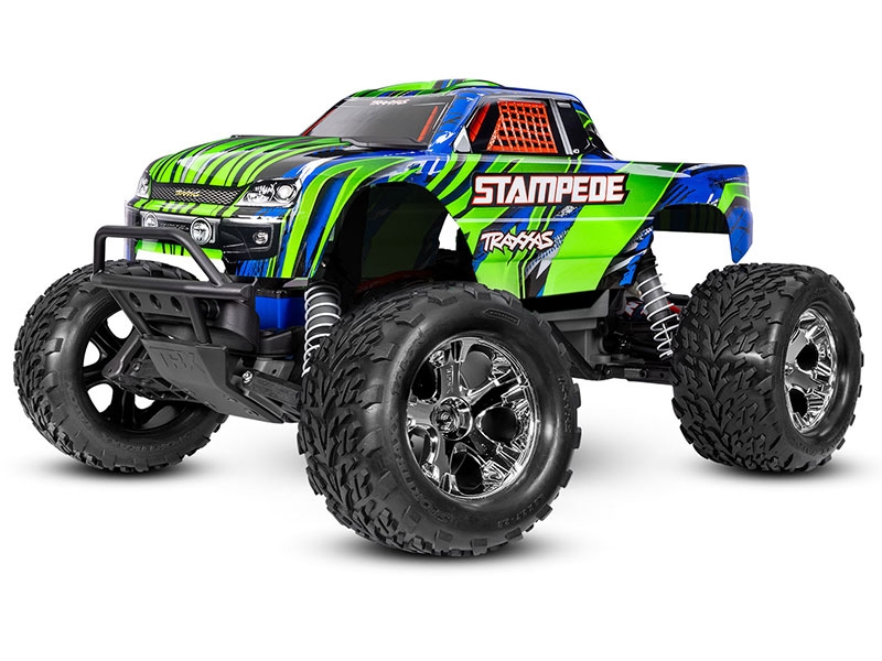 Traxxas Stampede HD 1:10 Electric XL-5 2WD RTR Monster Truck with Battery and USB Charger - Green TRX36254-8-GRN