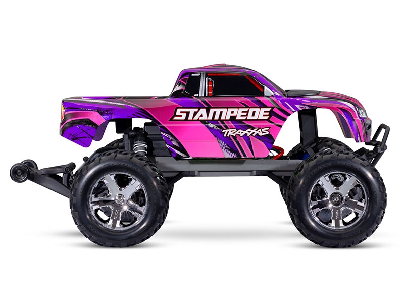 Traxxas Stampede HD 1:10 Electric XL-5 2WD RTR Monster Truck with Battery and USB Charger - Pink TRX36254-8-PINK