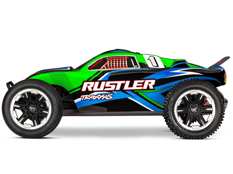 Traxxas Rustler HD 1:10 Electric XL-5 2WD RTR Stadium Truck with Battery and USB Charger - Green TRX37254-8-GRN