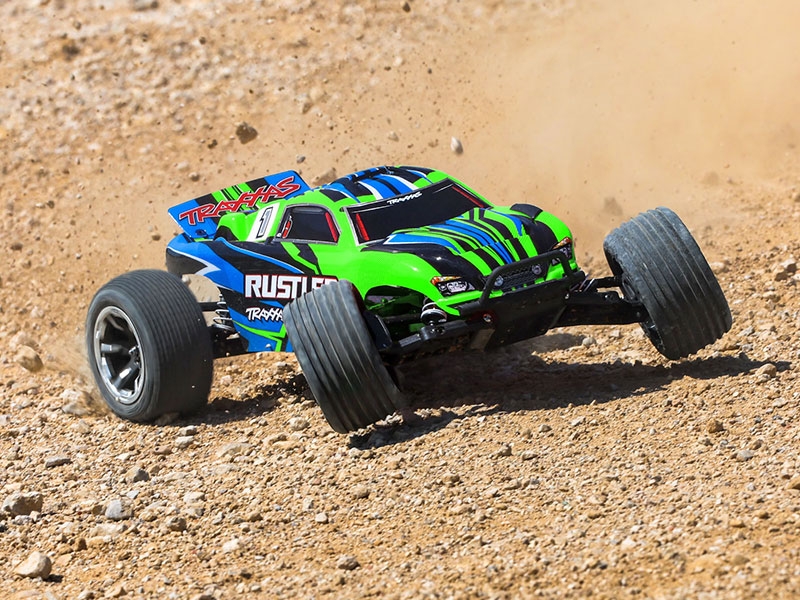 Traxxas Rustler HD 1:10 Electric XL-5 2WD RTR Stadium Truck with Battery and USB Charger - Green TRX37254-8-GRN