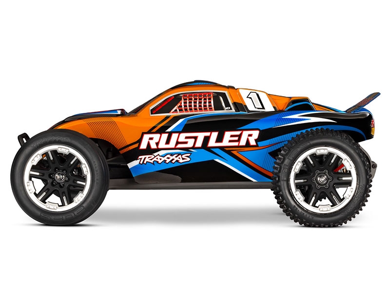 Traxxas Rustler HD 1:10 Electric XL-5 2WD RTR Stadium Truck with Battery and USB Charger - Orange TRX37254-8-ORNG