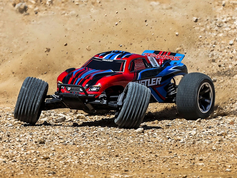 Traxxas Rustler HD 1:10 Electric XL-5 2WD RTR Stadium Truck with Battery and USB Charger - Red TRX37254-8-RED