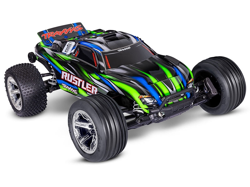 Traxxas Rustler HD BL-2S 1:10 Electric 2WD RTR Stadium Truck - Green TRX37354-4-GRN