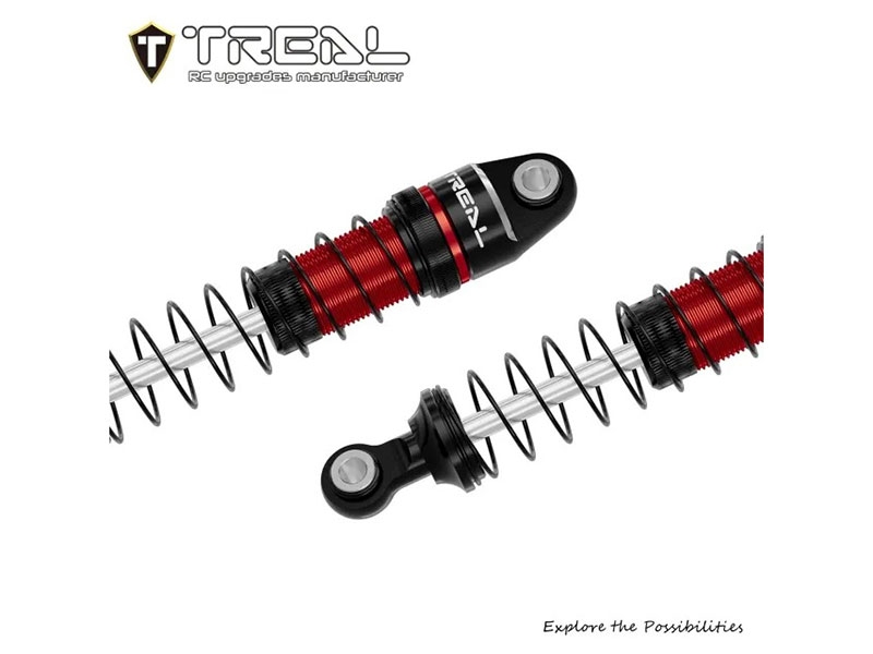 Treal Hobby TRX4M Shocks 59mm Oil-Filled Threaded Dampers (Red) X004CQY2IP