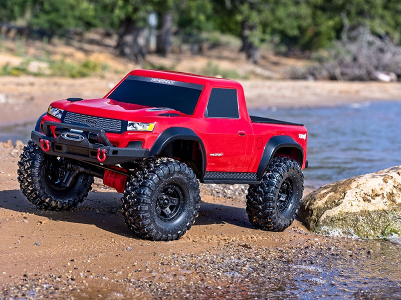 Traxxas TRX4 Sport 1:10 4X4 Electric All-Terrain Crawler Truck with Clipless Body - Red TRX82224-4-RED