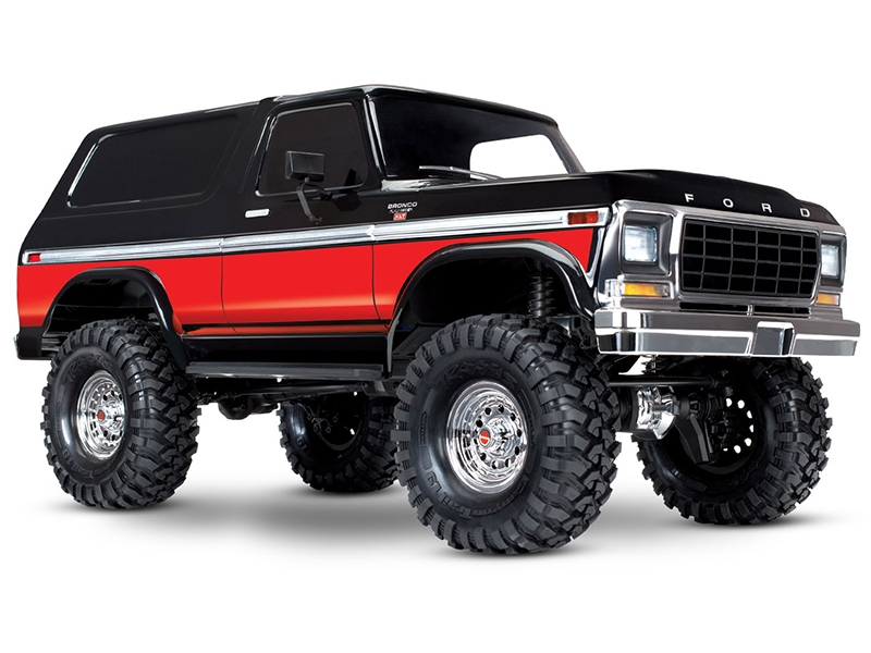 Traxxas TRX-4 1979 Ford Bronco 1:10 4x4 Electric RTD All-Terrain Crawler with Clipless Body - Red TRX82246-4-RED