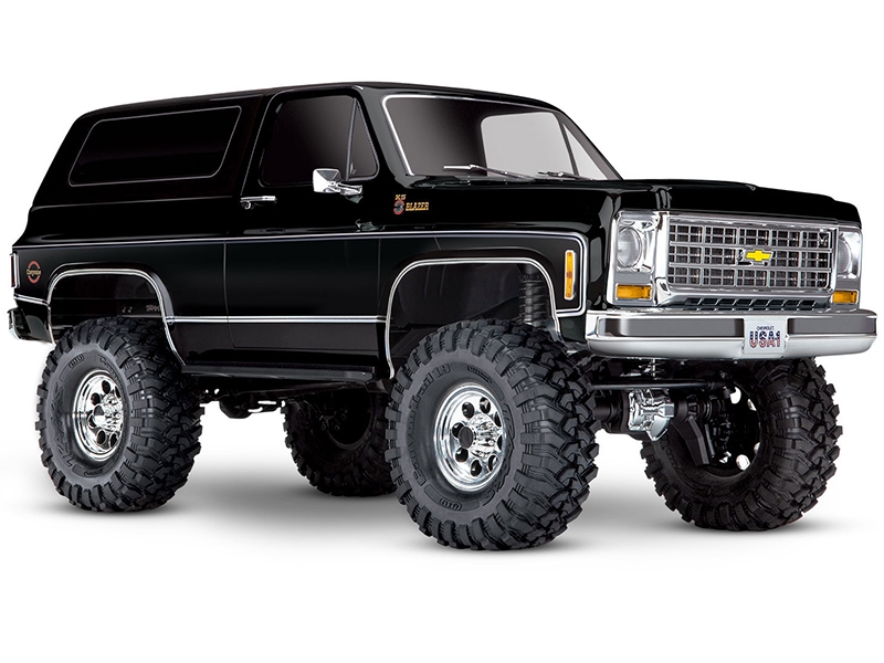 Traxxas TRX-4 1979 Chevy Blazer 1:10 4x4 Electric All-Terrain Crawler with Clipless Body - Black TRX82276-4-BLK