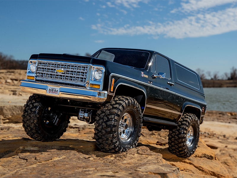 Traxxas TRX-4 1979 Chevy Blazer 1:10 4x4 Electric All-Terrain Crawler with Clipless Body - Black TRX82276-4-BLK