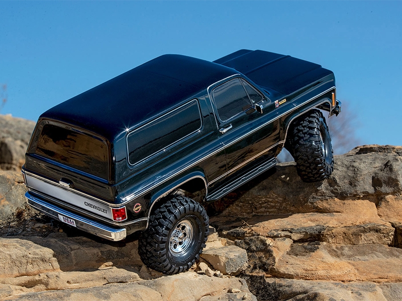 Traxxas TRX-4 1979 Chevy Blazer 1:10 4x4 Electric All-Terrain Crawler with Clipless Body - Black TRX82276-4-BLK