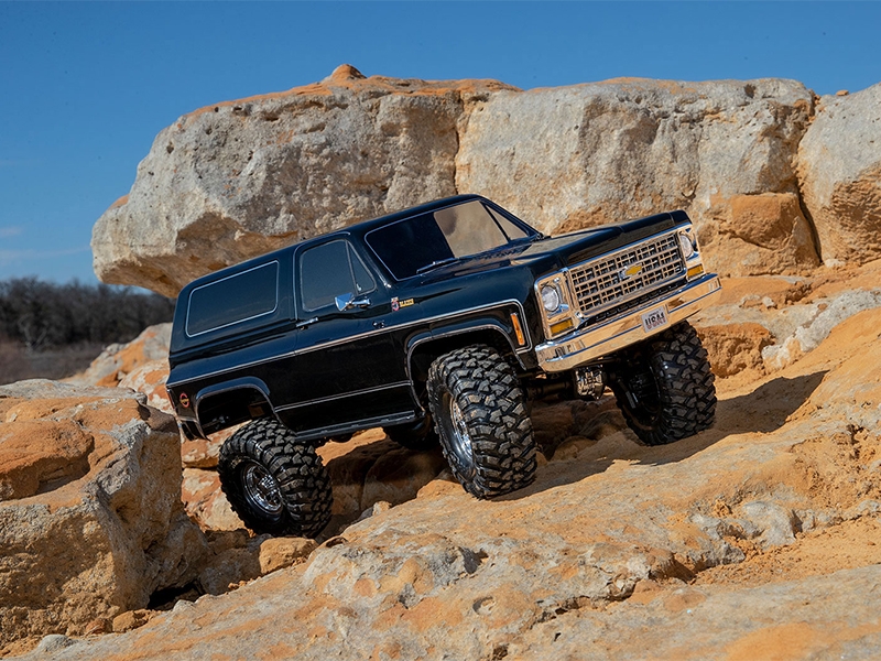 Traxxas TRX-4 1979 Chevy Blazer 1:10 4x4 Electric All-Terrain Crawler with Clipless Body - Black TRX82276-4-BLK