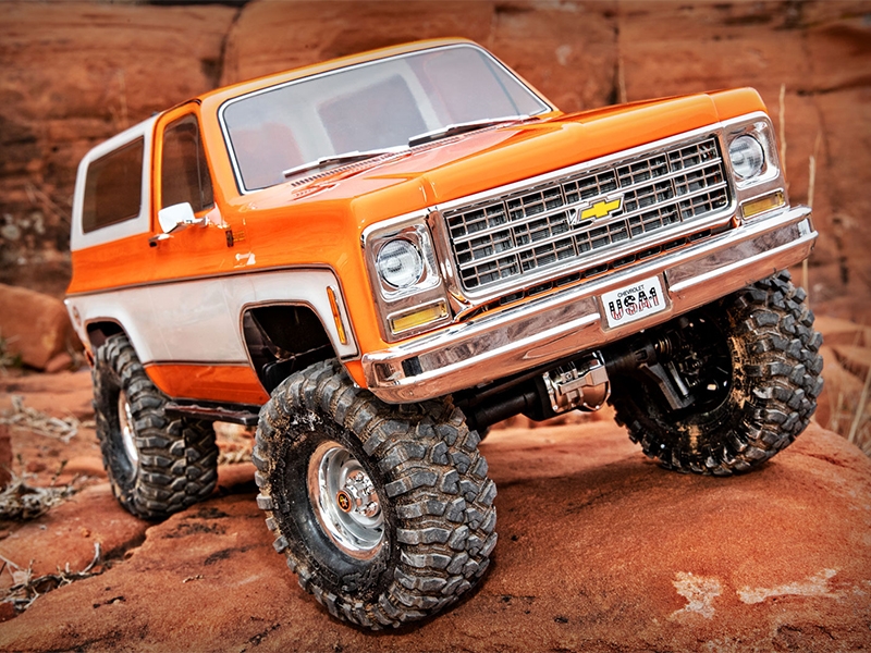 Traxxas TRX-4 1979 Chevy Blazer 1:10 4x4 Electric All-Terrain Crawler with Clipless Body - Orange TRX82276-4-ORNG