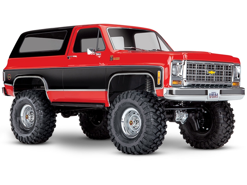 Traxxas TRX-4 1979 Chevy Blazer 1:10 4x4 Electric All-Terrain Crawler with Clipless Body - Red TRX82276-4-RED