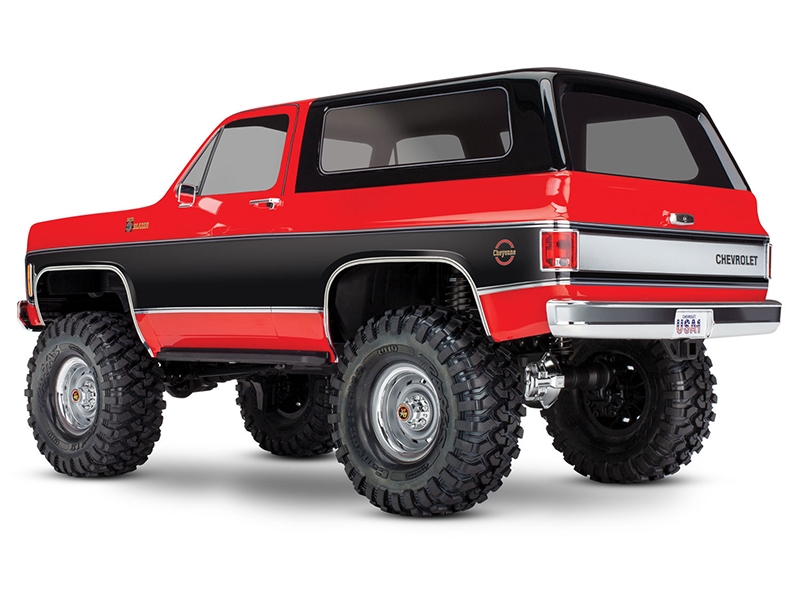 Traxxas TRX-4 1979 Chevy Blazer 1:10 4x4 Electric All-Terrain Crawler with Clipless Body - Red TRX82276-4-RED