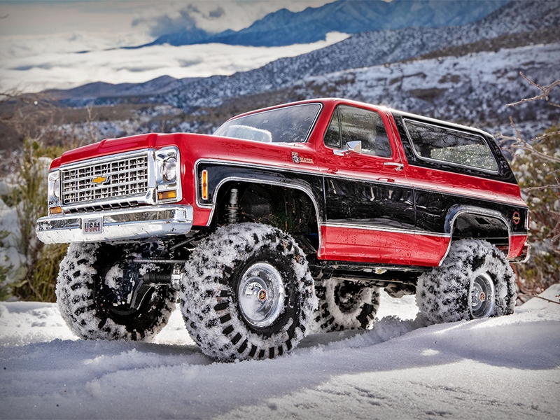 Traxxas TRX-4 1979 Chevy Blazer 1:10 4x4 Electric All-Terrain Crawler with Clipless Body - Red TRX82276-4-RED