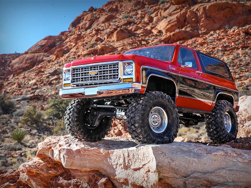 Traxxas TRX-4 1979 Chevy Blazer 1:10 4x4 Electric All-Terrain Crawler with Clipless Body - Red TRX82276-4-RED