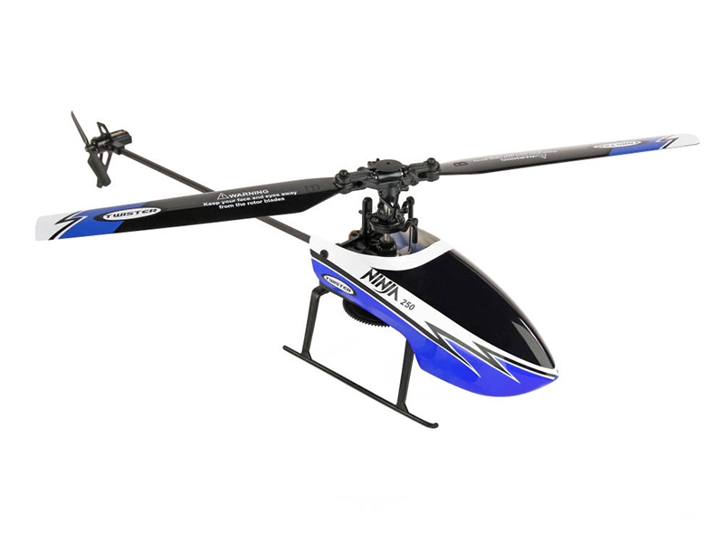 Twister Ninja 250 Helicopter with Co-Pilot Assist 6-Axis Stabilization and Altitude Hold (Blue) TWST1001B