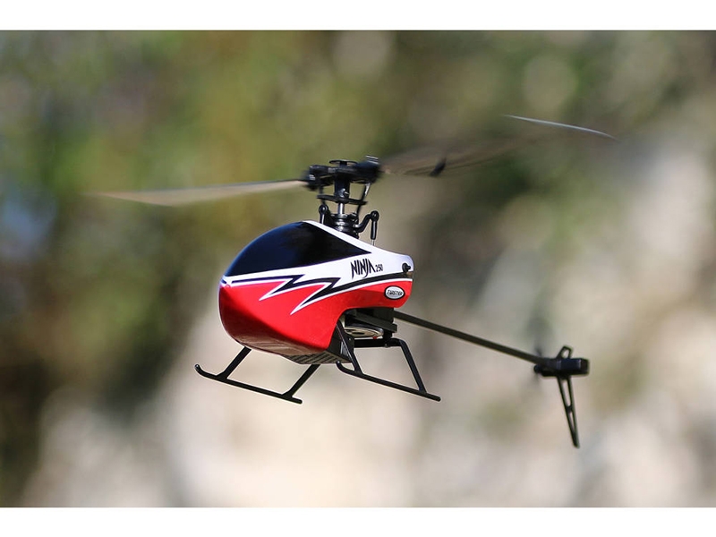 Twister Ninja 250 Helicopter with Co-Pilot Assist 6-Axis Stabilization and Altitude Hold (Red) TWST1001R