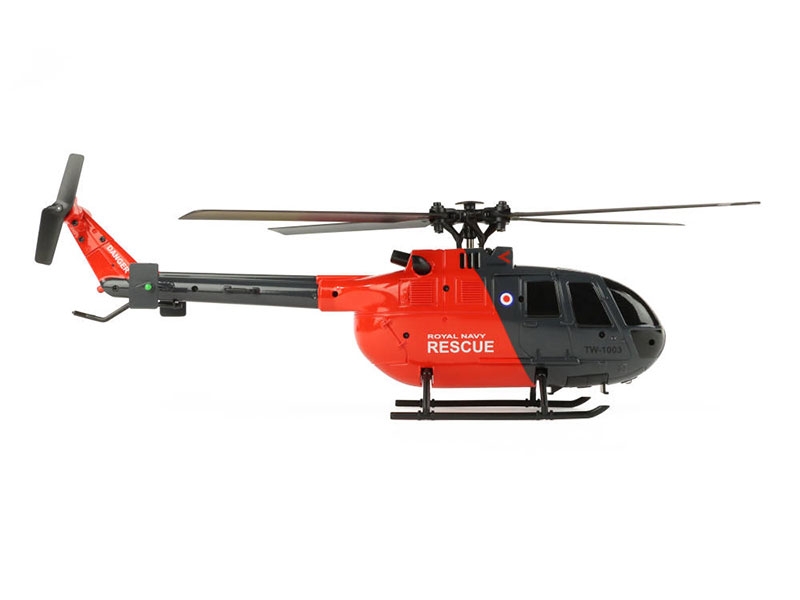 Twister BO-105 Scale 250 Flybarless Helicopter with 6 Axis Stabilisation and Altitude Hold (Grey/Red) TWST1002GR