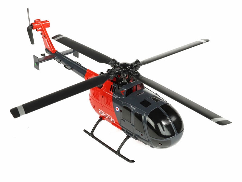 Twister BO-105 Scale 250 Flybarless Helicopter with 6 Axis Stabilisation and Altitude Hold (Grey/Red) TWST1002GR