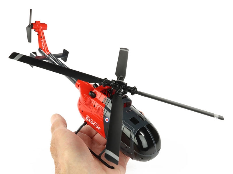 Twister BO-105 Scale 250 Flybarless Helicopter with 6 Axis Stabilisation and Altitude Hold (Grey/Red) TWST1002GR