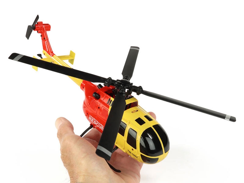 Twister BO-105 Scale 250 Flybarless Helicopter with 6 Axis Stabilisation and Altitude Hold (Yellow/Red) TWST1002YR