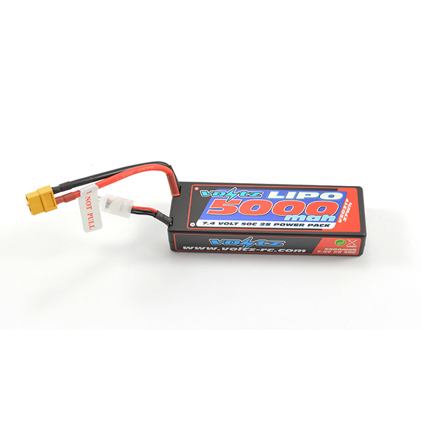 Voltz 5000mah 2s 7.4v 50c Hard Case Stick Battery Xt60 VZ0317XT60